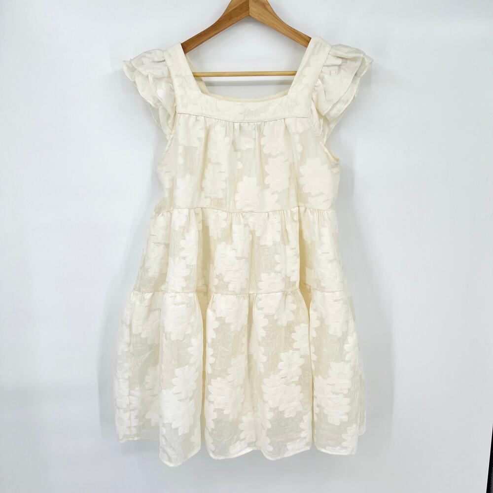 VICI Margarita Blanca Off-White Daisy Tiered Mini Dress Women's Small - Picture 2 of 6